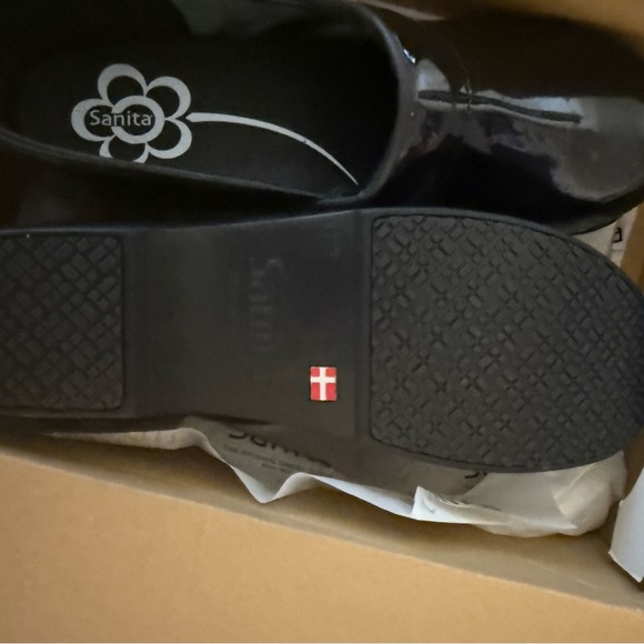 Sanita Women's Glossy Black Mules - Picture 3 of 5